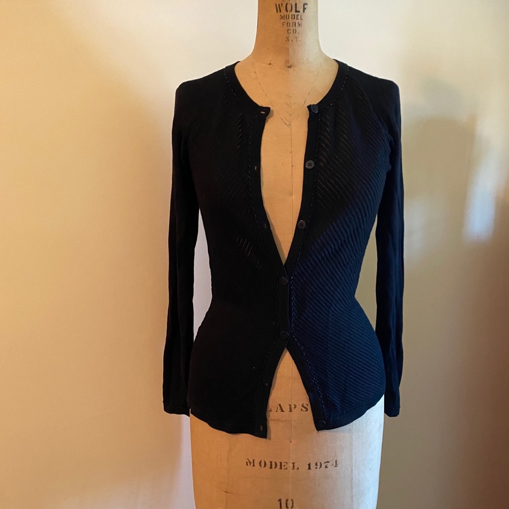 Tahari beaded sweater